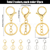 24Pcs 2 Caolors Alloy Keychain Clasps KEYC-SC0001-81-2