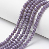 Opaque Solid Color Glass Beads Strands EGLA-A034-P10mm-D11-1