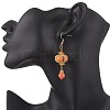 Lantern 304 Stainless Steel Synthetic Imperial Jasper Dangle Earrings EJEW-MZ00609-04-3