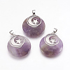 Natural & Synthetic Gemstone Pendants KK-F751-F-2
