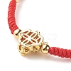 Natural Crackle Quartz & Lava Rock Braided Bead Bracelets Set BJEW-JB07212-04-9