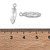 Brass Pave Clear Cubic Zirconia Pendants CU-CBAD360-09P-03-3