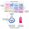 80Pcs 8 Colors Handmade Polymer Clay Charms CLAY-YW0001-74-3
