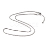 Non-Tarnish 304 Stainless Steel Bone Rope Chain Necklace for Women NJEW-I121-01A-P-1