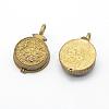 Brass Locket Pendants KK-F722-08C-RS-2