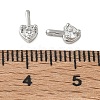 Brass Pave Clear Cubic Zirconia Charms CU-CBA9FFD-11P-03-3