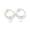 201 Stainless Steel Huggie Hoop Earring Findings STAS-P283-01U-S-1