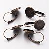 Brass Leverback Earring Findings KK-C1244-NFAB-1