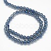 Electroplate Crystal Glass Round Beads Strands EGLA-F037-6mm-A03-3