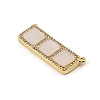 Brass Micro Pave Clear Cubic Zirconia Connector Charms CU-CBA30E8-01G-A02-2