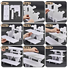 Rectangle PVC 3-Tier Gift Desktop Organizer Shelf AJEW-WH0609-952B-01-3