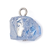 Electroplated Natural Quartz Beads Pendants PALLOY-JF02458-02-3