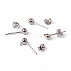 Platinum Color Brass Post Earring Findings X-EC593-1