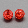 Transparent Crackle Acrylic Beads CACR-R008-8mm-04-1