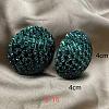 Alloy Rhinestone Half Round Stud Earrings FS-WGCEA49-01-1