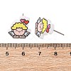 Wood Stud Earrings EJEW-M063-01E-5