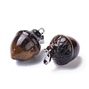 Natural Tiger Eye Pendants G-G842-01D-3
