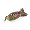 Natural Indian Agate Carved Pendants G-P599-07G-07-2