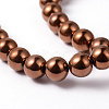 Non-Magnetic Synthetic Hematite Beads Strands G-G091-8mm-2