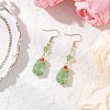 Handmade Glass Seed Beads Teardrop Dangle Earrings EJEW-MZ00576-4