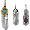 6Pcs 3 Styles Tibetan Style Alloy Pendants FIND-GF0009-11-7