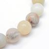 Round Natural Flower Amazonite Bead Strands G-R345-8mm-17-3