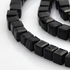 Faceted Cube Glass Beads Strands GLAA-A031-4mm-02-1