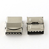 Tarnish Resistant Smooth Surface 201 Stainless Steel Watch Band Clasps STAS-R063-83-1