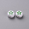 White Opaque Acrylic Beads MACR-N008-41C-3