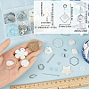 SUNNYCLUE DIY Star & Flower Natural Shell Dangle Earrings Making Kit DIY-SC0025-13-3