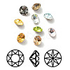 Faceted K9 Glass Rhinestone Cabochons GGLA-R402-08C-1
