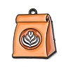 Coffee Alloy Enamel Pendants ENAM-I089-01B-04-1