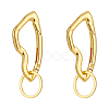 2Pcs Alloy Spring Gate Rings FIND-UN0010-11G-1