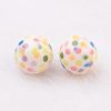 Spray Painted Resin Beads GLAA-F049-A26-2