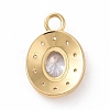 Eco-friendly Brass Micro Pave Cubic Zirconia Pendants KK-D079-23G-01-2