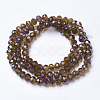 Electroplate Transparent Glass Beads Strands EGLA-A034-T4mm-F01-2