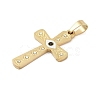 Ion Plating(IP) 304 Stainless Steel Enamel Rhinestone Pendants STAS-Q325-05C-G-2