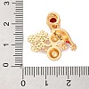Christmas Theme Brass Micro Pave Cubic Zirconia Pendants KK-C076-27G-07-3