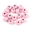 Spray Painted Round Natural Schima Wood Beads WOOD-A018-6mm-05-1