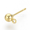 Iron Ball Stud Earring Findings X-KK-R071-09G-NF-1