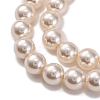Baking Paint Pearlized Glass Pearl Round Bead Strands PEAR-H019-02B-02-4