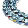 Electroplate Transparent Glass Beads Strands EGLA-Z001-02E-3