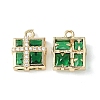 Brass Pave Cubic Zirconia Pendants KK-G462-44KCG-03-1
