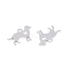 Non-Tarnish 304 Stainless Steel Puppy Silhouette Charms STAS-Q201-T086-2