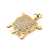 Brass Micro Pave Cubic Zirconia Charms X1-KK-B131-02G-01-2