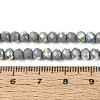 AB Color Plated Opaque Glass Rondelle Beads Strands EGLA-T029-4mm-09A-4