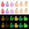 12Pcs 6 Style Fuuny Luminous Resin Vegetable Duck Diaplay Decoration RESI-TAD0001-03-3