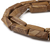 Natural Wood Lace Stone Beads Strands G-G837-09-3