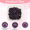 120Pcs Natural Amethyst Round Beads G-PA0001-16A-2