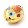 Natural Cultured Freshwater Pearl Oval Brass Beads KK-M251-20G-4